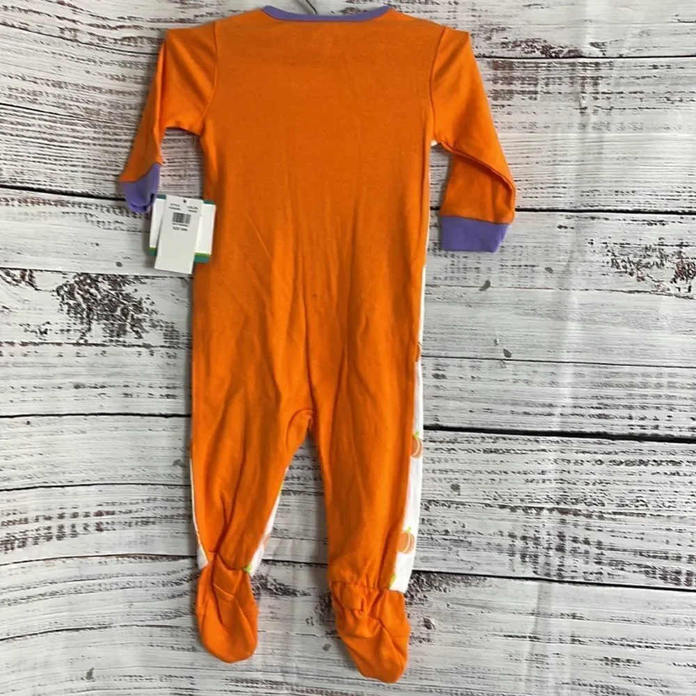 Disney Baby onesie sz 3/6 months Halloween Mickey Mouse jumpsuit sleeping PJ New